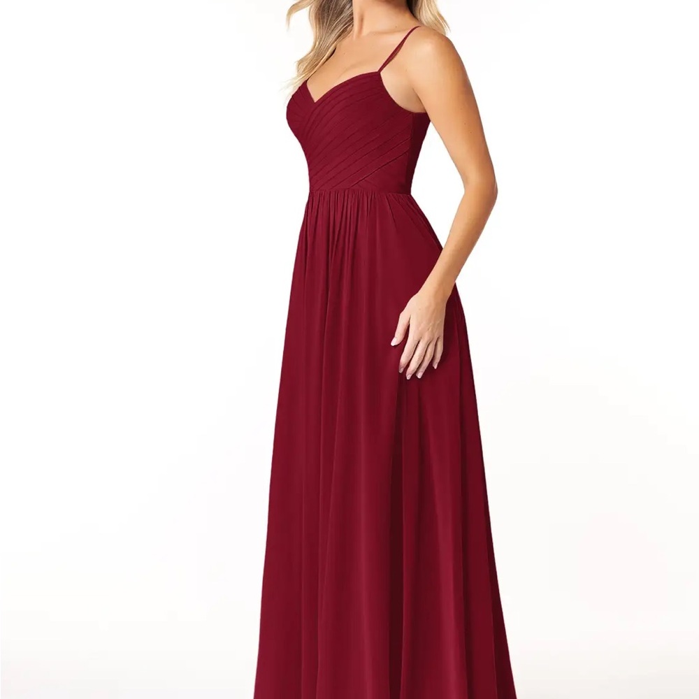 Azazie Bridesmaid Dress Burgundy